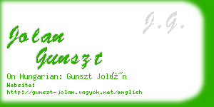 jolan gunszt business card